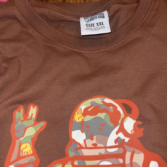 Men's Billionaire Boys Club Astronaut Astro Camo SS Tee Shirt in Brown Size S - Picture 8 of 8